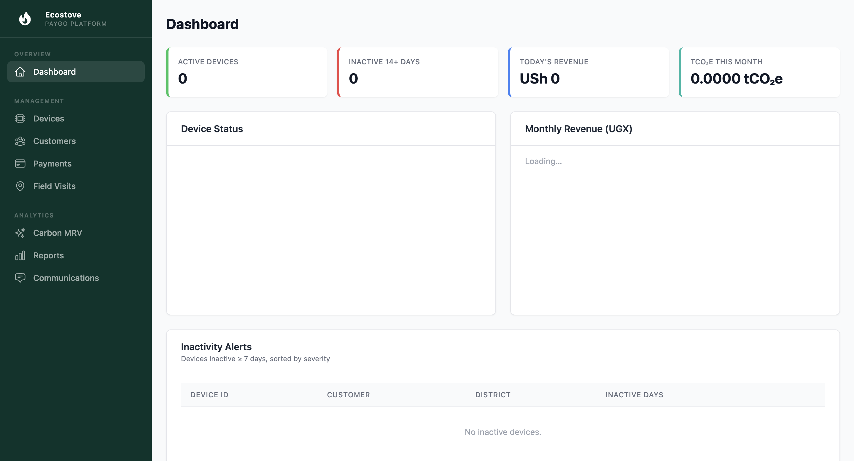 EcoPay device interface preview